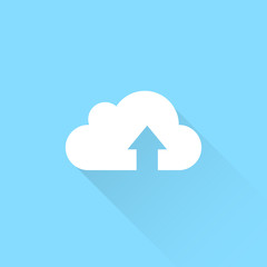 Cloud download vector icon.
