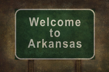 Welcome to Arkansas roadside sign illustration