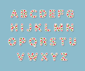 Red and Green Candy Alphabet
