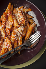 pasta on the table