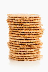 cookies stack isolated on white