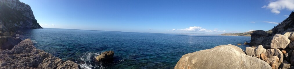 Fototapeta premium Best hidden spot in Badia Gran, Mallorca