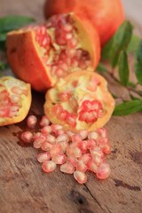 tasty fresh pomegranate fruit