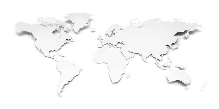 Fototapeta Papierowa mapa świata