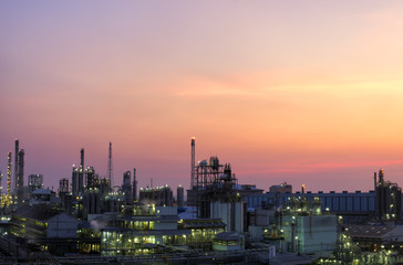 Fototapeta na wymiar oil ,power and petroleum refining industry in Thailand.