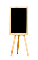 Blank chalk board isolated on white.