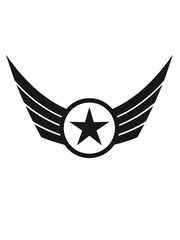 Obraz premium logo design star wing pilots star crest