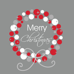 Luxury Christmas Card with Wreath vector Illustration. EPS 10 & HI-RES JPG Included 