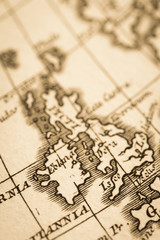 アンティークの世界地図　イギリス