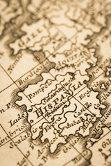 アンティークの世界地図　スペイン