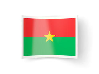 Bent icon with flag of burkina faso