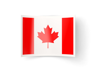 Fototapeta na wymiar Bent icon with flag of canada