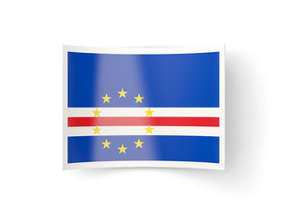 Bent icon with flag of cape verde