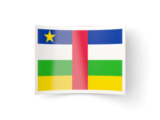 Bent icon with flag of central african republic