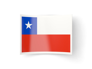 Bent icon with flag of chile
