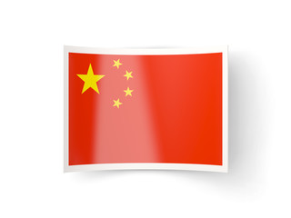 Bent icon with flag of china