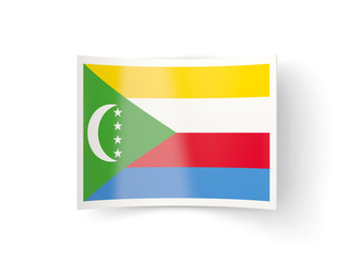 Bent icon with flag of comoros