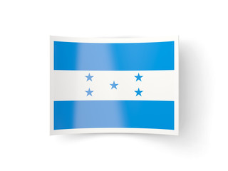 Bent icon with flag of honduras