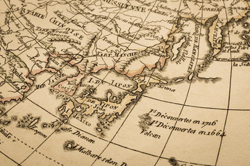 アンティークの世界地図　日本　
