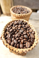 Close up of coffee beans