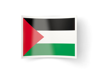 Bent icon with flag of palestinian territory