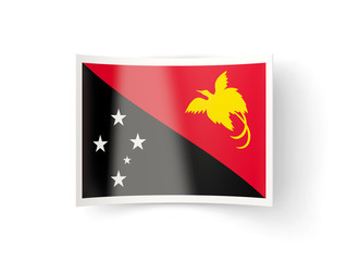 Bent icon with flag of papua new guinea
