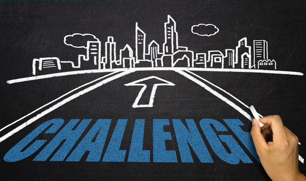 challenge concept on the road