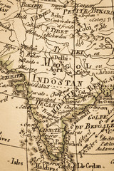 Fototapeta na wymiar アンティークの世界地図　インド