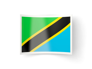 Bent icon with flag of tanzania