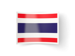 Bent icon with flag of thailand
