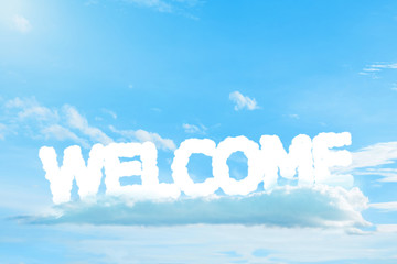 Fototapeta premium Welcome text cloud