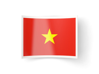 Bent icon with flag of vietnam