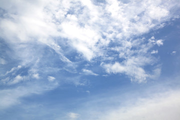 blue sky background.