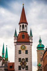 Fototapeta na wymiar Old Town Hall Tower in Munich, Germany. 