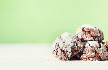 Homemade baked chocolate snacks