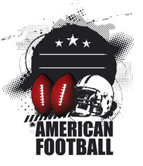 grunge american football emblem