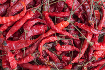 Dried red chili background texture, background pattern