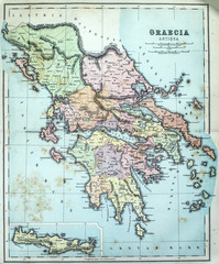Fototapeta na wymiar Map of Ancient Greece