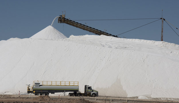 Port Headland , western Australia, salt stock pile