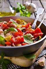 Orecchiette pasta with vegetables