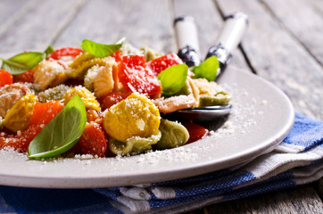 Orecchiette pasta with vegetables