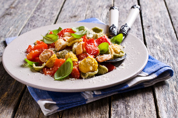 Orecchiette pasta with vegetables