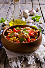 Orecchiette pasta with vegetables
