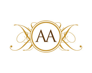 AA Luxury Ornament initial logo