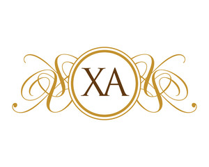 XA Luxury Ornament Initial Logo