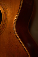Side Detail of Vintage Parlor Guitar