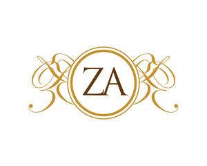 ZA Luxury Ornament Initial Logo