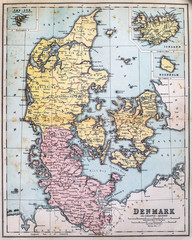 Map of 19th Century Denmark
