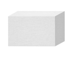 White paper box isolated on a white background