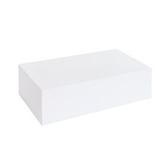 White paper box isolated on a white background